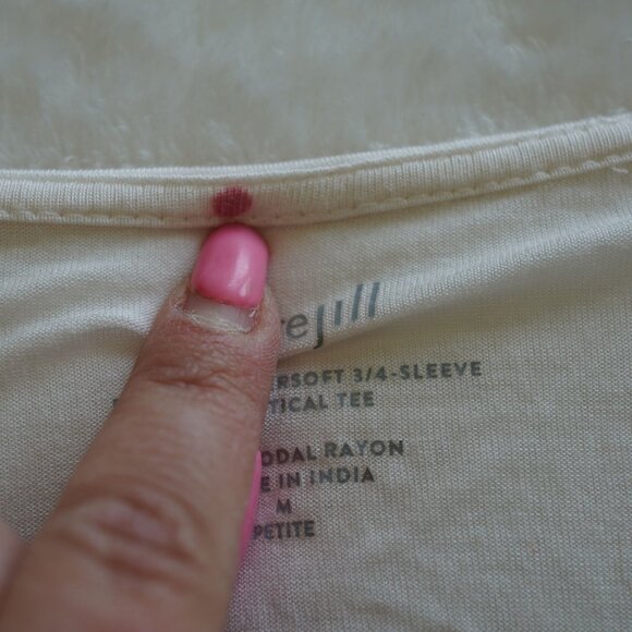 Pure Jill J. Jill Cream 3/4‎ Sleeve Modal Tee MP Petite - Picture 9 of 9